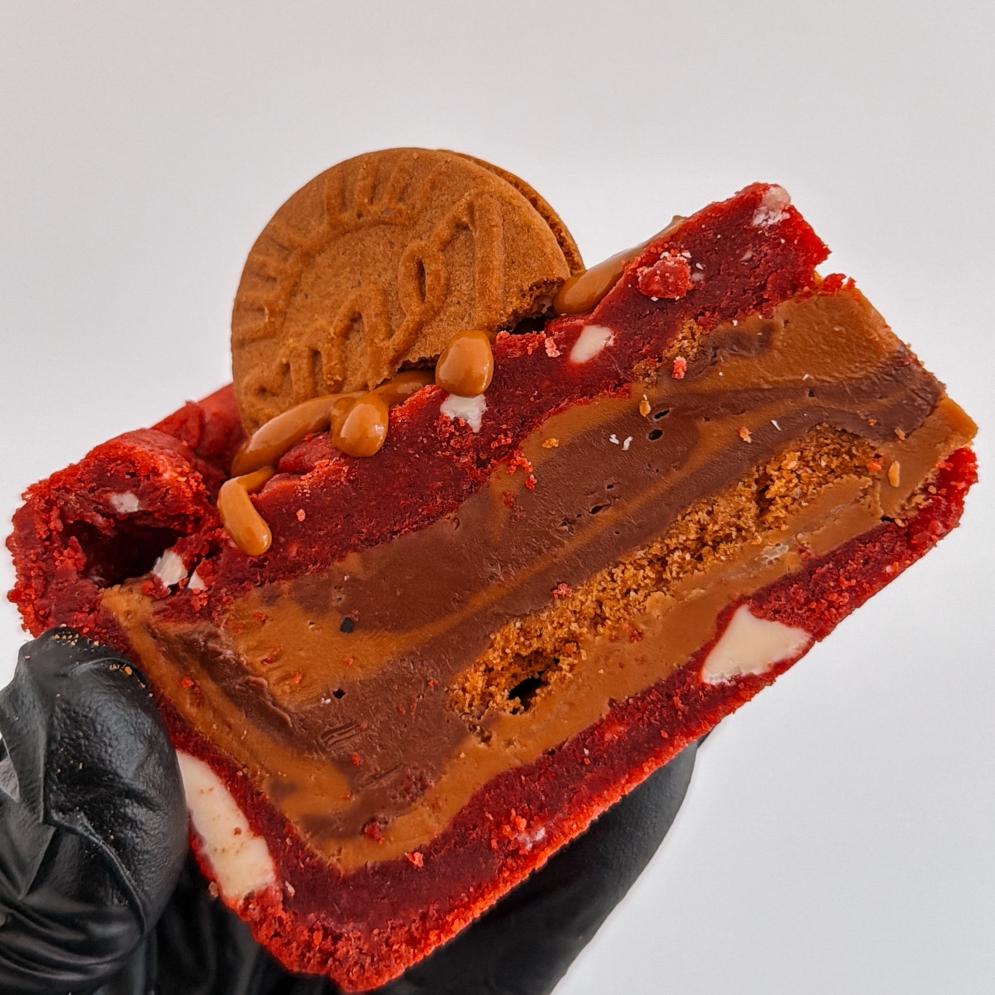 Red Velvet Biscella Cookie Pie